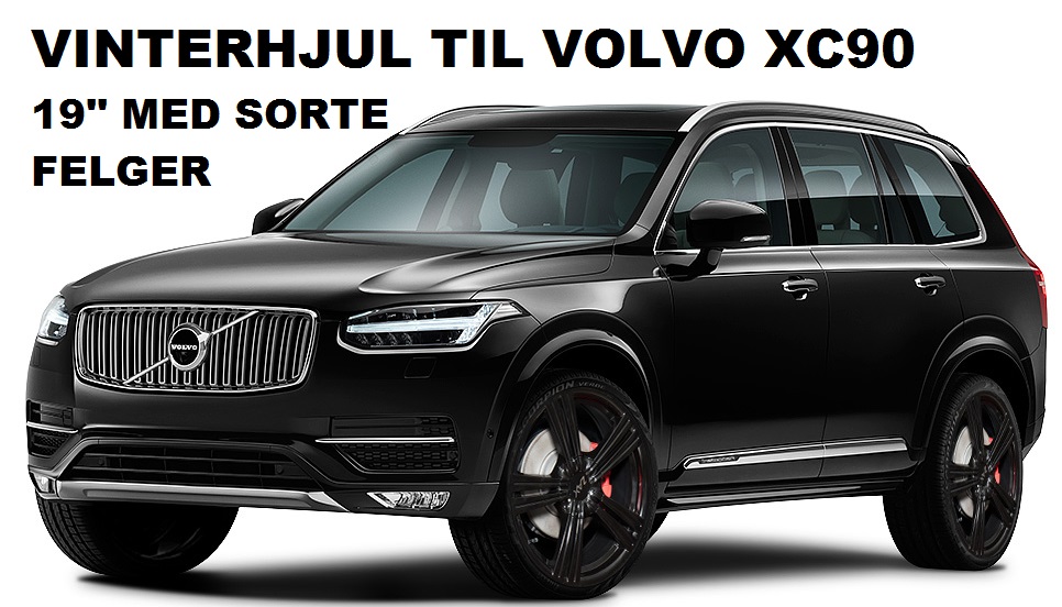 Vinterhjul og sorte felger til Volvo XC90